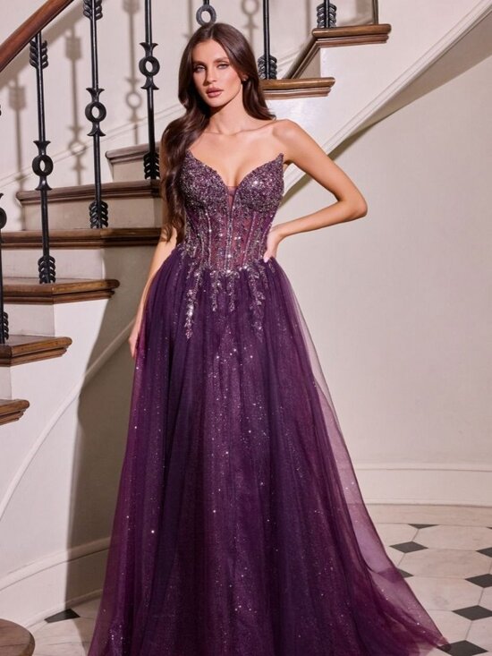 eggplant sequin dress Add a Little Sparkle Rhinestone Satin Maxi Dress: Eggplant Large / Eggplant